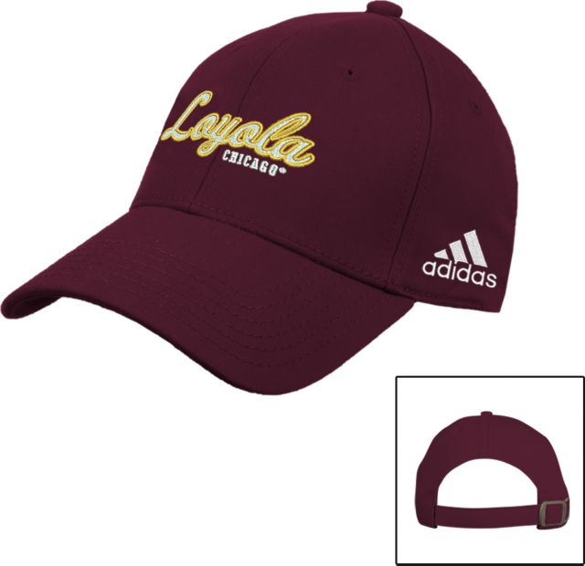 Loyola Chicago Adidas Slouch Unstructured Low Profile Hat Script Mark - ONLINE ONLY