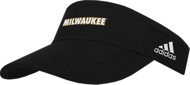 Wisconsin Milwaukee Adidas Adjustable Visor University of Wisconsin Milwaukee Wordmark Flat - ONLINE ONLY