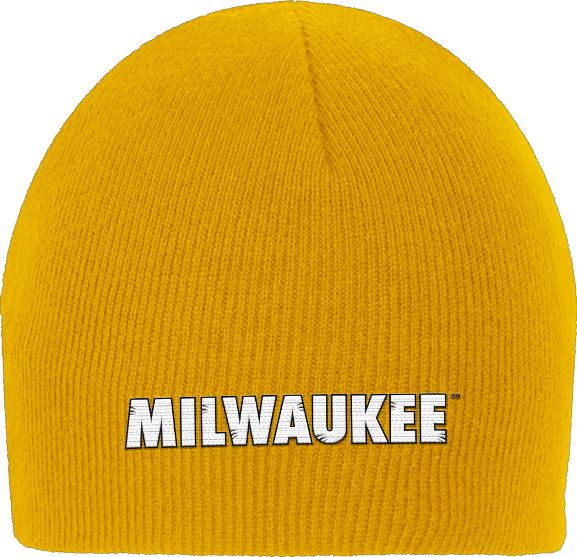 Wisconsin Milwaukee Knit Beanie University of Wisconsin Milwaukee Wordmark Flat - ONLINE ONLY