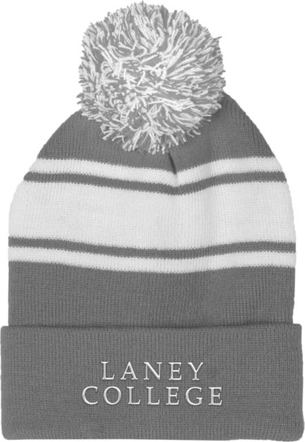 Laney College Two Tone Knit Pom Beanie w/Cuff Laney College - ONLINE ONLY