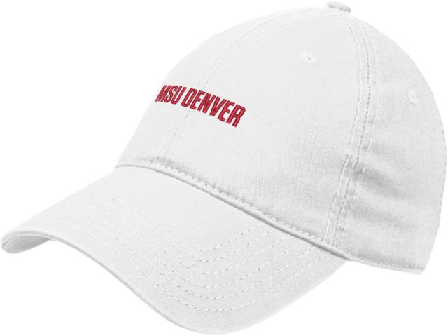 MSU Denver Unstructured Adjustable Low Profile Hat MSU Denver Flat