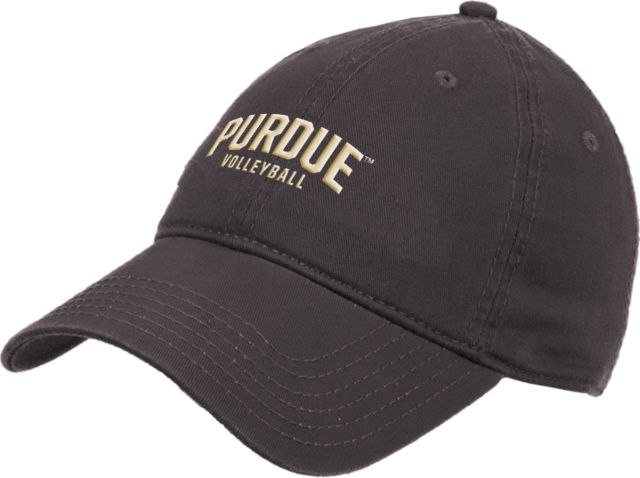 Purdue Unstructured Adjustable Low Profile Hat Arched Purdue Volleyball