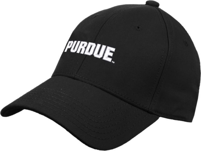 Purdue Structured Adjustable Pro Style Hat Purdue Athletic Wordmark