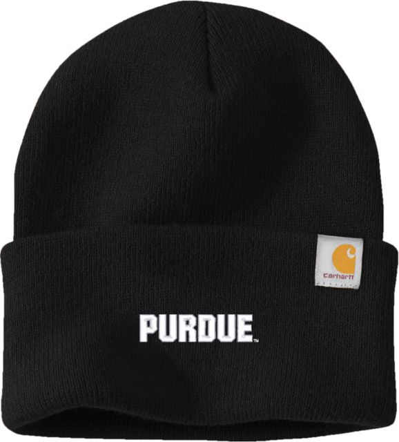 Purdue Carhartt Knit Beanie w Cuff Purdue Athletic Wordmark Purdue University