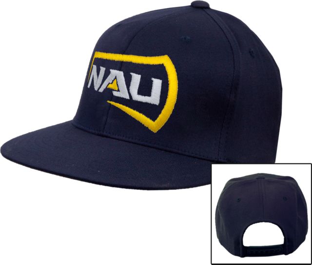 Northern Arizona Flat Bill Snapback Hat NAU Primary Mark - ONLINE ONLY