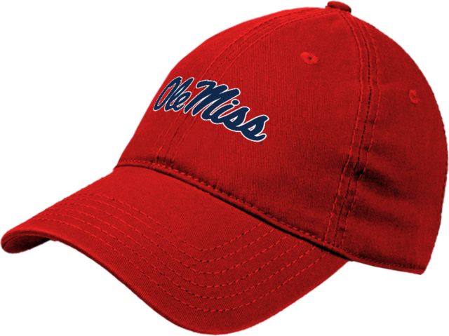 Ole Miss Unstructured Adjustable Low Profile Hat Ole Miss Script - Official Wordmark - ONLINE ONLY