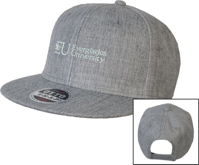 Everglades University® Wool Blend Flat Bill Snapback Hat Everglades University Primary - ONLINE ONLY