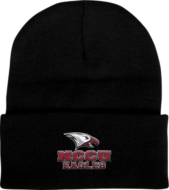 North Carolina Central Knit Beanie w/Cuff NCCU Eagle Head Athletics Mark - ONLINE ONLY