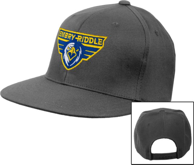 Embry Riddle Prescott Flat Bill Snapback Hat Athletic Mark - ONLINE ONLY