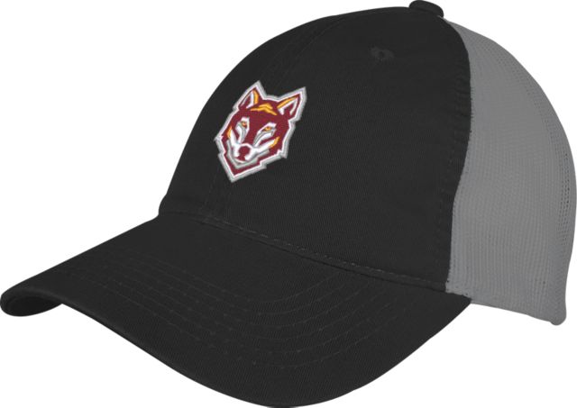 Alvernia Mesh Back Unstructured Low Profile Hat Wolf Head - ONLINE ONLY