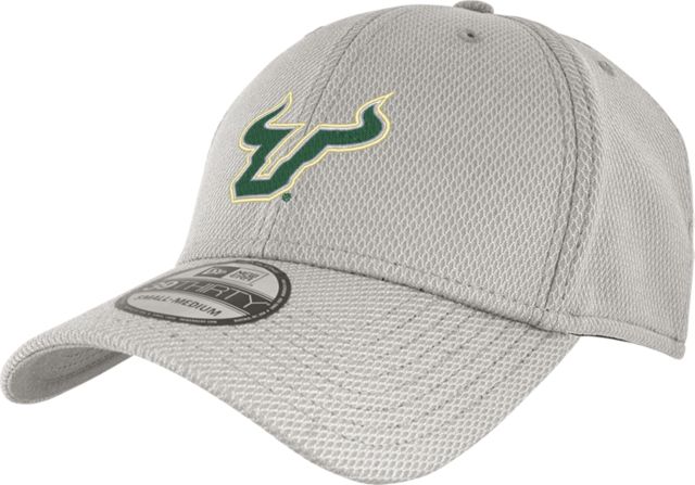 South Florida New Era Light Diamond Era 39Thirty Stretch Fit Hat Bull Head - ONLINE ONLY