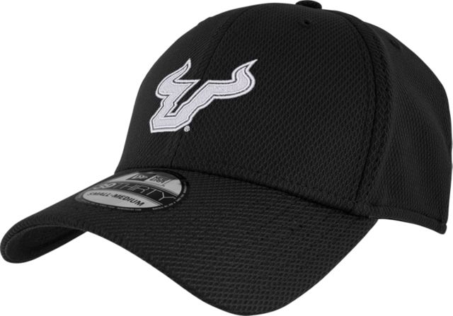 South Florida New Era Diamond Era 39Thirty Stretch Fit Hat Bull Head - ONLINE ONLY
