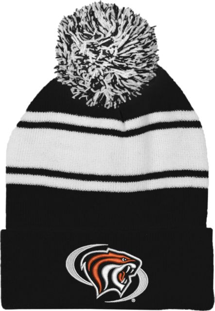 Pacific Tigers Two Tone Knit Pom Beanie w/Cuff Pacific Powercat Primary Mark - ONLINE ONLY