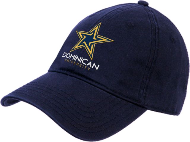 Dominican Unstructured Adjustable Low Profile Hat Dominican University with Star Stacked - ONLINE ONLY