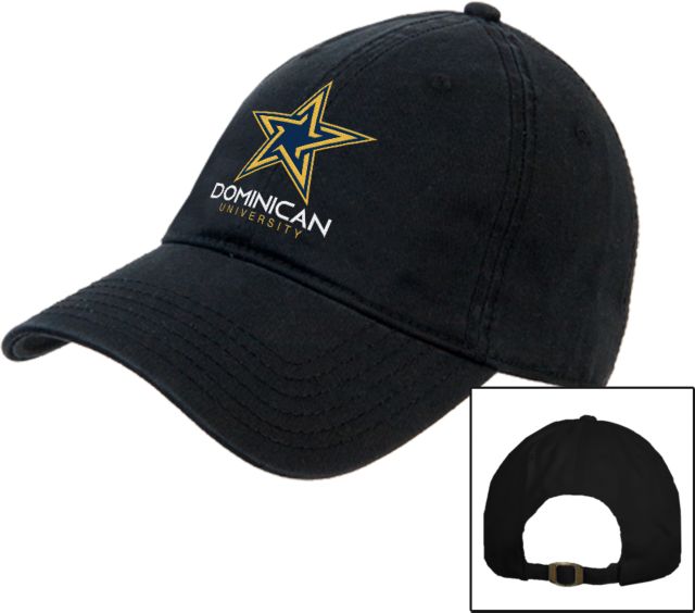 Dominican Unstructured Adjustable Low Profile Hat Dominican University with Star Stacked - ONLINE ONLY