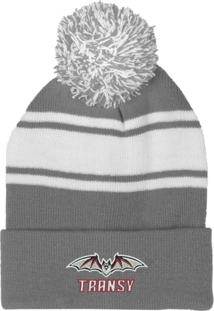 Transylvania Two Tone Knit Pom Beanie w/Cuff Primary Athletics Mark - ONLINE ONLY