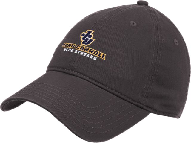 John Carroll Twill Unstructured Low Profile Hat JCU Stacked - ONLINE ONLY