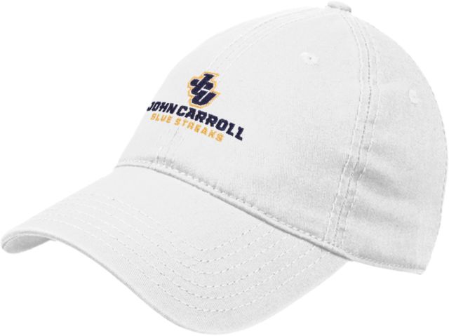 John Carroll Twill Unstructured Low Profile Hat JCU Stacked - ONLINE ONLY