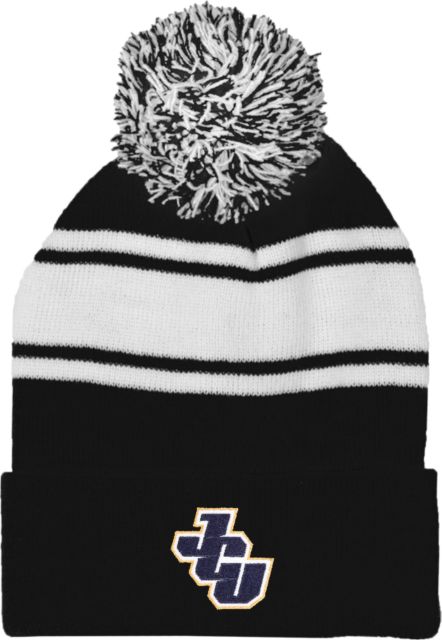 John Carroll Two Tone Knit Pom Beanie w/Cuff JCU - ONLINE ONLY