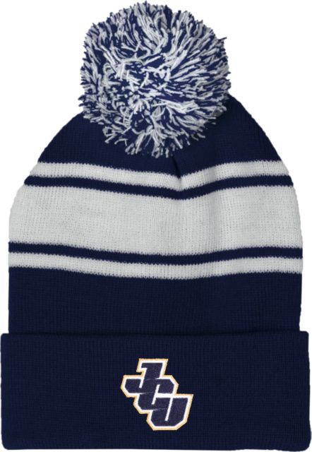 John Carroll Two Tone Knit Pom Beanie w/Cuff JCU - ONLINE ONLY