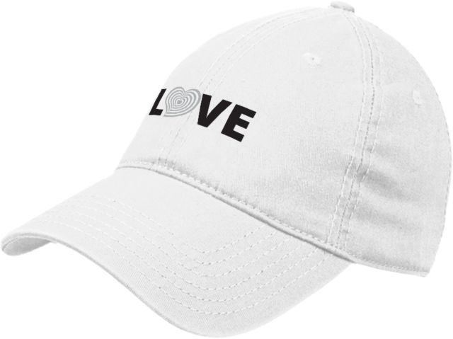 Unstructured Adjustable Low Profile Hat Love w/ Heart Gray by the Phluid Project - ONLINE ONLY