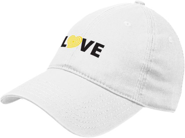 Unstructured Adjustable Low Profile Hat Love w/ Heart Yellow by the Phluid Project - ONLINE ONLY