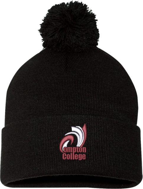 Compton Sportsman Pom Pom Cuffed Beanie Compton College - ONLINE ONLY