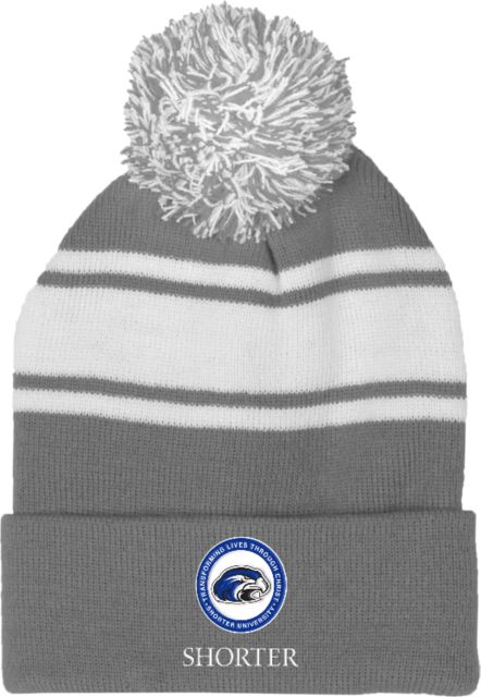 Shorter Univ Two Tone Knit Pom Beanie w/Cuff Shorter University Hawk - ONLINE ONLY