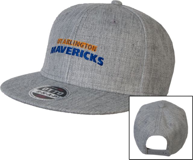 UTA Wool Blend Flat Bill Snapback Hat UTA Mavericks stacked - ONLINE ONLY