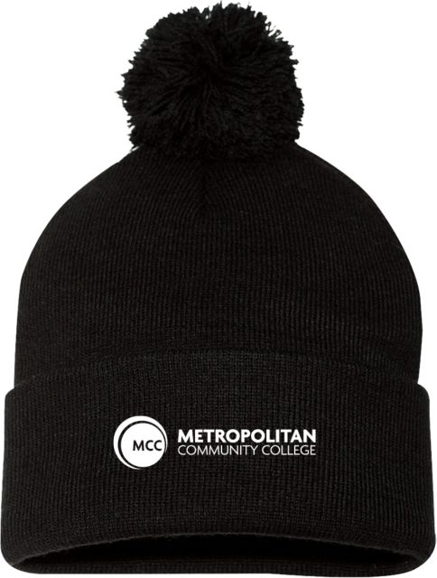 Metropolitan Penn Valley Sportsman Pom Pom Cuffed Beanie Metropolitan Community College - ONLINE ONLY