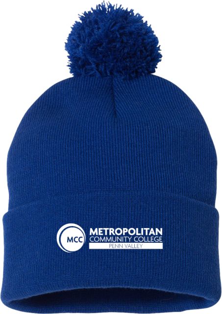 Metropolitan Penn Valley Sportsman Pom Pom Cuffed Beanie Metropolitan Community College Penn Valley - ONLINE ONLY