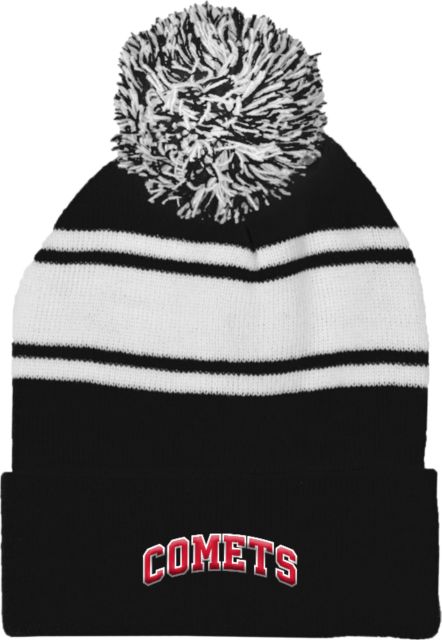 Palomar Two Tone Knit Pom Beanie w/Cuff Arched Comets - ONLINE ONLY