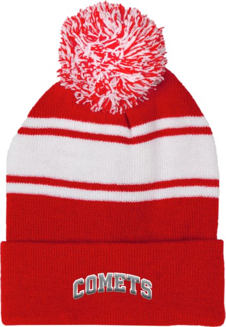 Palomar Two Tone Knit Pom Beanie w/Cuff Arched Comets - ONLINE ONLY