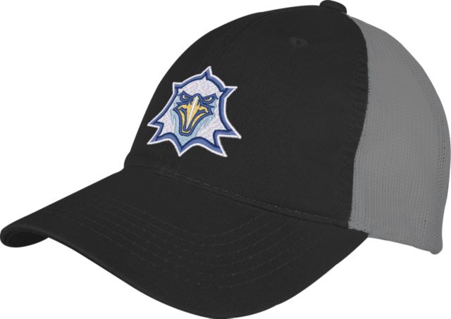 Tallahassee Black/Charcoal Mesh Back Unstructured Low Profile Hat Tallahassee Eagle Head - ONLINE ONLY