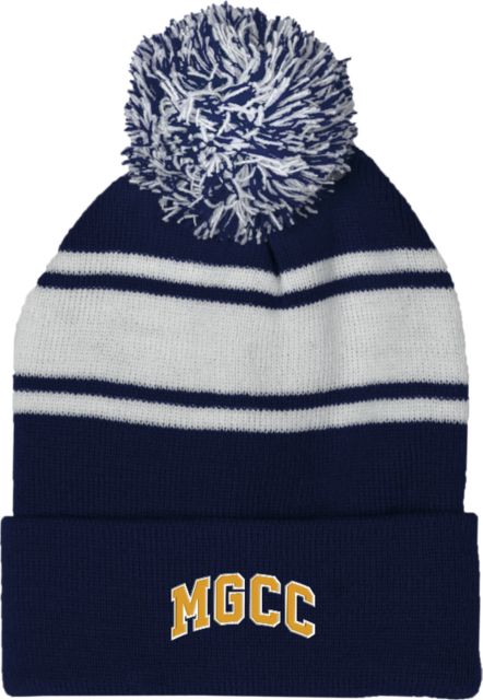 Mountain Gateway Navy/White Two Tone Knit Pom Beanie w/Cuff Mountain Gateway CC MGCC Arch - ONLINE ONLY