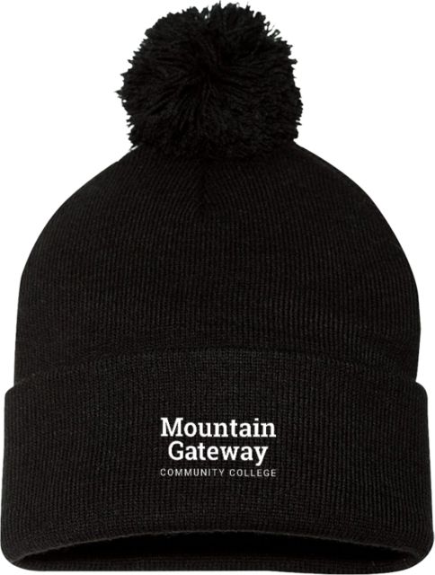 Mountain Gateway Sportsman Pom Pom Cuffed Beanie Mountain Gateway CC Wordmark Stacked - ONLINE ONLY