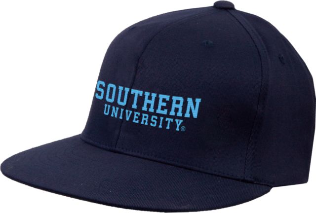 Southern University Flat Bill Snapback Hat Arched SUBR - ONLINE ONLY