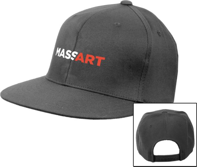 Mass College of Art Flat Bill Snapback Hat MASSART Wordmark