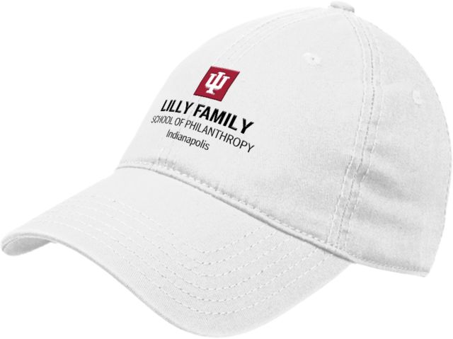Indiana Unstructured Adjustable Low Profile Hat IU Indianapolis Lilly Family School of Philanthropy - ONLINE ONLY