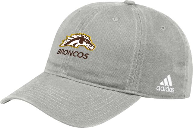 Western Michigan Adidas Ice Adjustable Washed Slouch Hat Broncos with Bronco Head Mascot - ONLINE ONLY