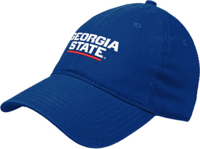 Georgia State Unstructured Adjustable Low Profile Hat Stacked Logo - ONLINE ONLY