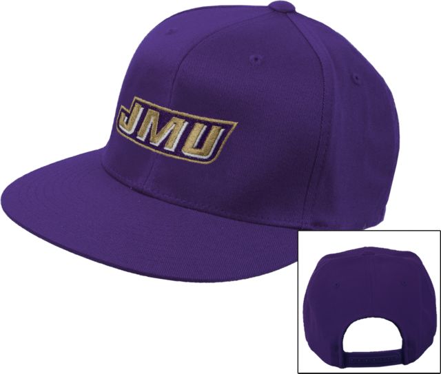 James Madison Flat Bill Snapback Hat Primary Logo - ONLINE ONLY