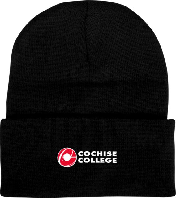 Cochise College Knit Beanie w/Cuff Cochise College Side Stacked - ONLINE ONLY