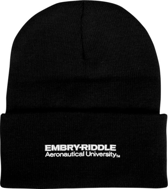Embry Riddle Worldwide Knit Beanie w/Cuff ERAU Wordmark - ONLINE ONLY