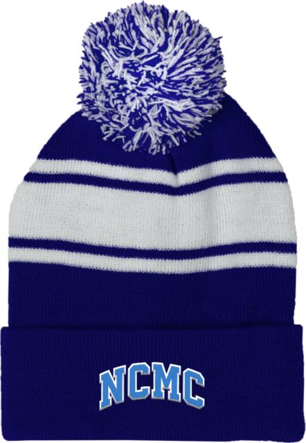 North Central Michigan Two Tone Knit Pom Beanie w/Cuff Arched NCMC - ONLINE ONLY