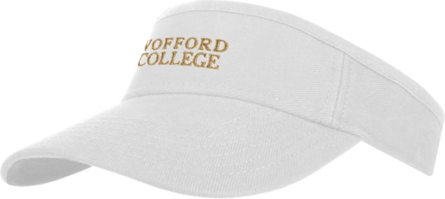 Wofford Brushed Bull Denim Visor Wofford College Stacked - ONLINE ONLY