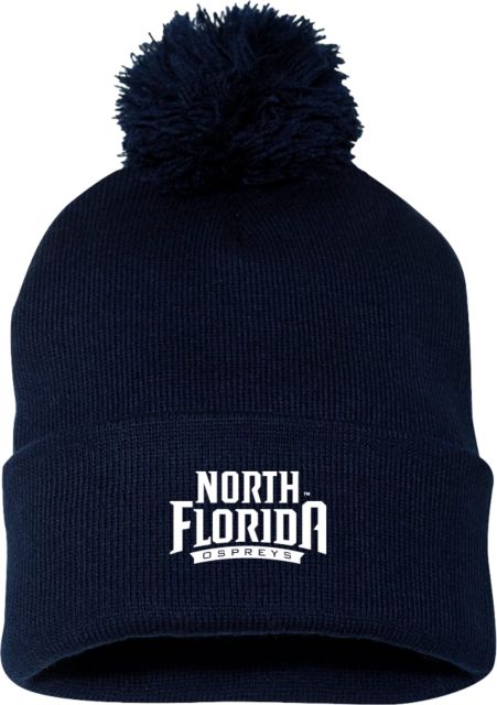 North Florida Sportsman Pom Pom Cuffed Beanie UNF Primary Mark - ONLINE ONLY