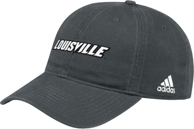 Louisville Adidas Onix Adjustable Washed Slouch Louisville Wordmark - ONLINE ONLY