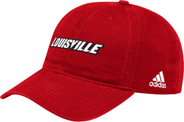 Louisville Adidas Adjustable Washed Slouch Louisville Wordmark - ONLINE ONLY