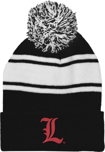 Louisville Cardinals adidas Cuffed Knit Hat with Pom - Gray